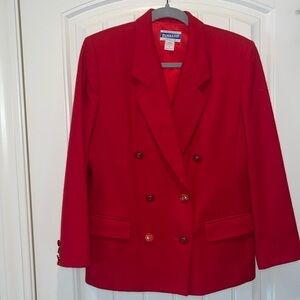 Vintage red Pendleton Pure new wool classic double breasted classic blazer 8P